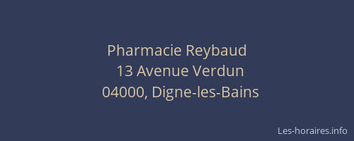 Pharmacie Reybaud
