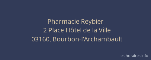 Pharmacie Reybier