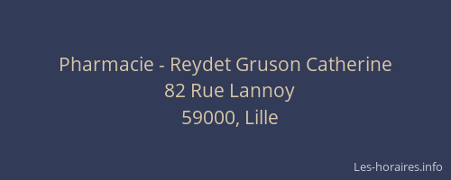 Pharmacie - Reydet Gruson Catherine