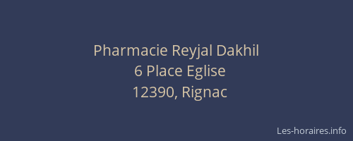 Pharmacie Reyjal Dakhil