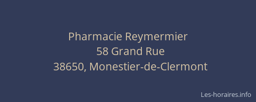 Pharmacie Reymermier