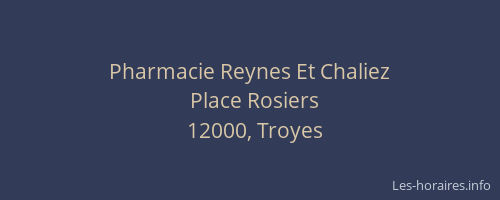 Pharmacie Reynes Et Chaliez