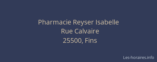 Pharmacie Reyser Isabelle