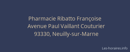 Pharmacie Ribatto Françoise