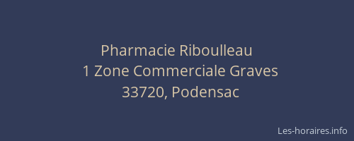 Pharmacie Riboulleau