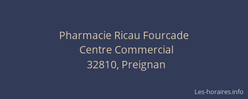 Pharmacie Ricau Fourcade