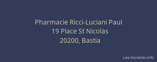 Pharmacie Ricci-Luciani Paul