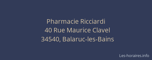 Pharmacie Ricciardi