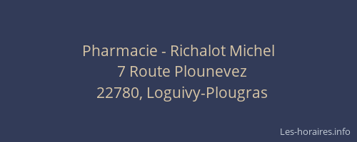 Pharmacie - Richalot Michel