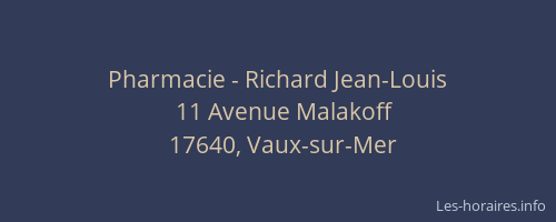 Pharmacie - Richard Jean-Louis