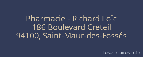 Pharmacie - Richard Loïc