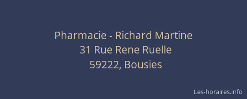 Pharmacie - Richard Martine