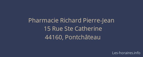 Pharmacie Richard Pierre-Jean