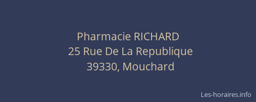 Pharmacie RICHARD