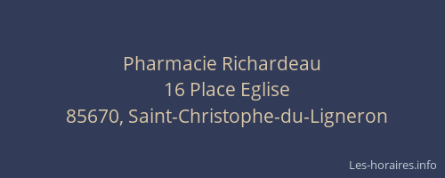 Pharmacie Richardeau