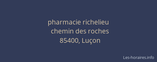 pharmacie richelieu