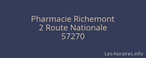 Pharmacie Richemont