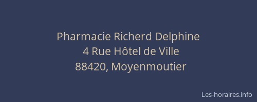 Pharmacie Richerd Delphine