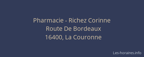 Pharmacie - Richez Corinne