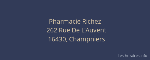 Pharmacie Richez