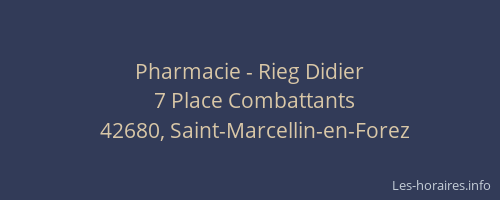 Pharmacie - Rieg Didier