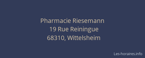 Pharmacie Riesemann