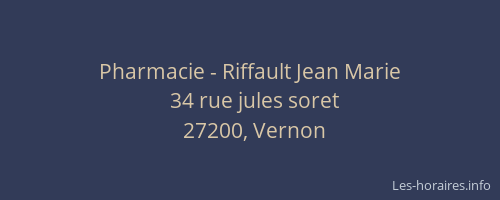 Pharmacie - Riffault Jean Marie