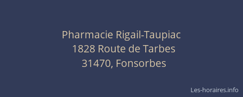 Pharmacie Rigail-Taupiac