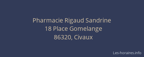 Pharmacie Rigaud Sandrine