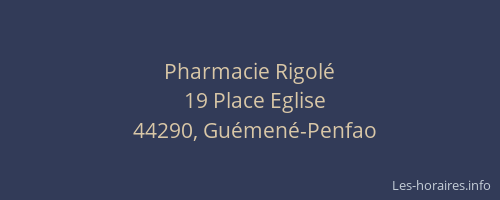 Pharmacie Rigolé