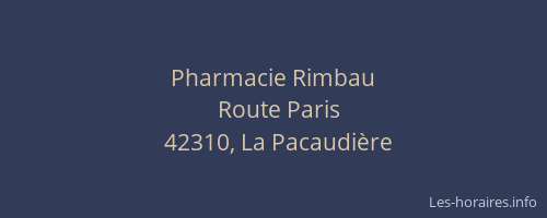 Pharmacie Rimbau
