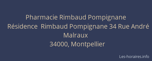 Pharmacie Rimbaud Pompignane