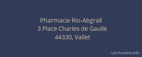 Pharmacie Rio-Abgrall