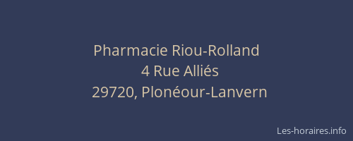 Pharmacie Riou-Rolland