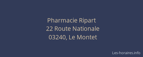 Pharmacie Ripart