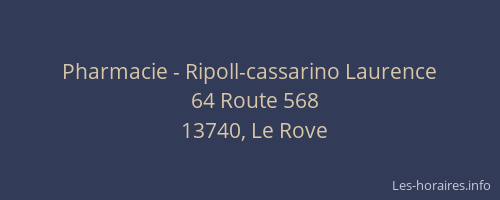 Pharmacie - Ripoll-cassarino Laurence