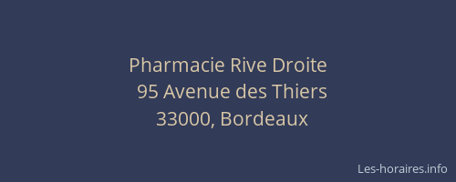 Pharmacie Rive Droite