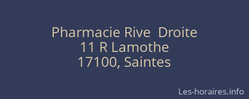 Pharmacie Rive  Droite