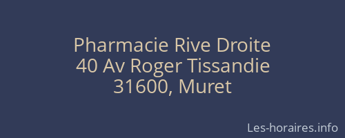 Pharmacie Rive Droite