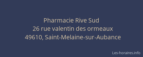 Pharmacie Rive Sud