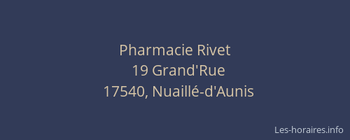 Pharmacie Rivet
