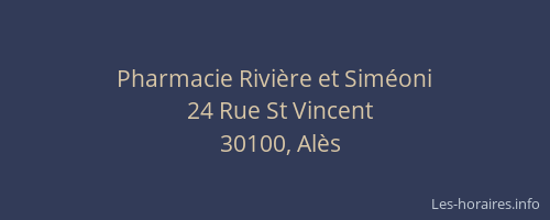 Pharmacie Rivière et Siméoni