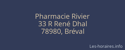 Pharmacie Rivier
