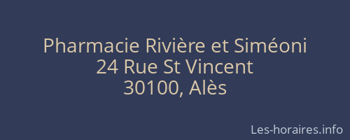 Pharmacie Rivière et Siméoni