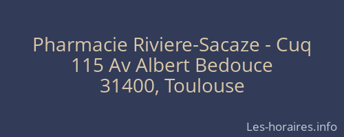 Pharmacie Riviere-Sacaze - Cuq