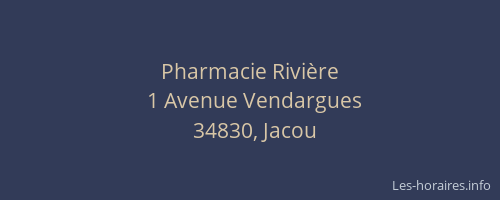 Pharmacie Rivière