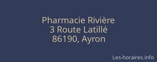 Pharmacie Rivière
