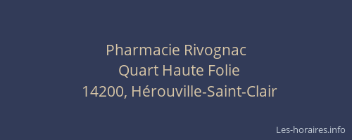 Pharmacie Rivognac