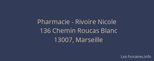Pharmacie - Rivoire Nicole
