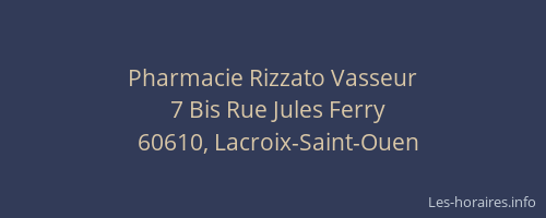 Pharmacie Rizzato Vasseur